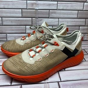 ECCO Mens ST.1 Lite Multicolor Fashion Sneaker EUR 45 Orange Beige Black